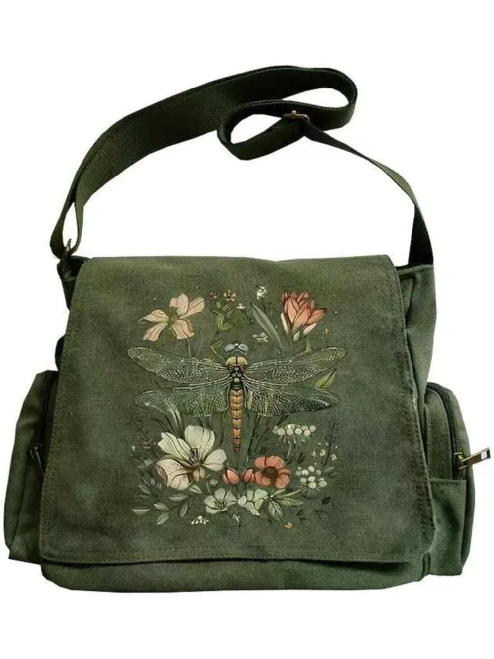 Stylish Canvas Crossbody Messenger Bag for Women & Men - Purses with Pockets